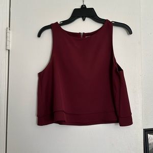 Burgundy crop top